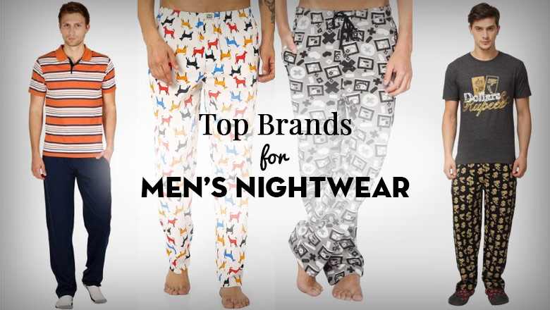 best brands for men's nightwear pyjamas shorts set online shopping in india