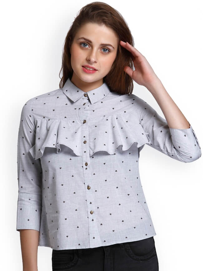 cotton Printed ladies shirts