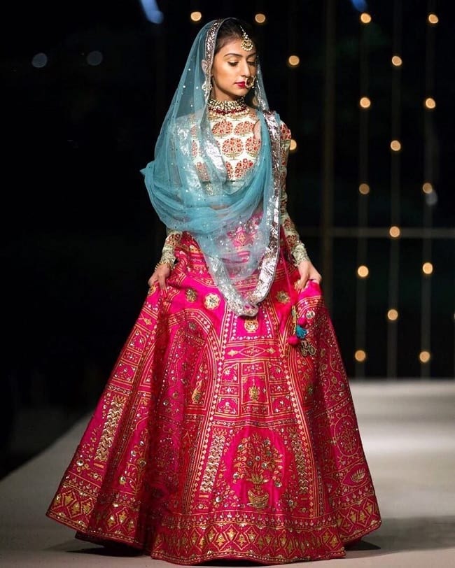 Multi Color Cotton Silk Indian & Internationl Stylish Grace Full Bridal Lehengas