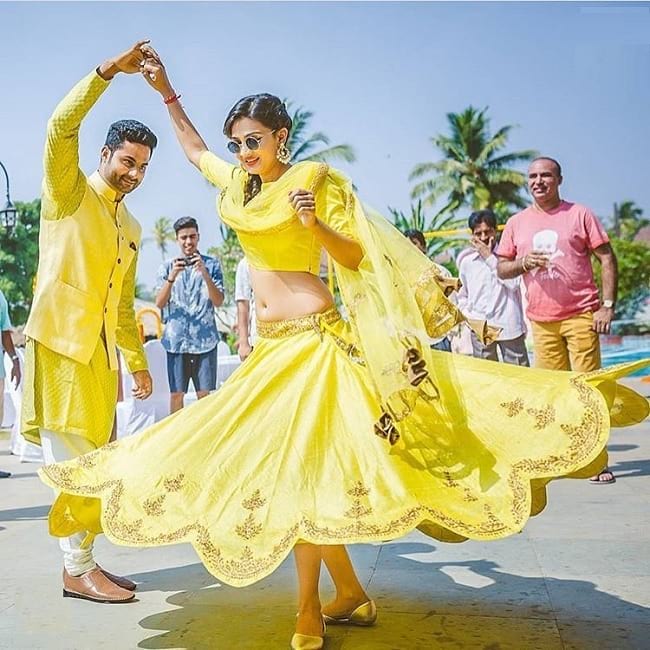 Yellow Stylist Designer Wedding Lehenga Look