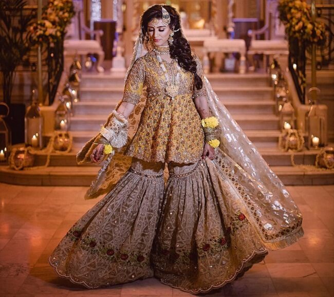 pakistani lehenga with short kurti