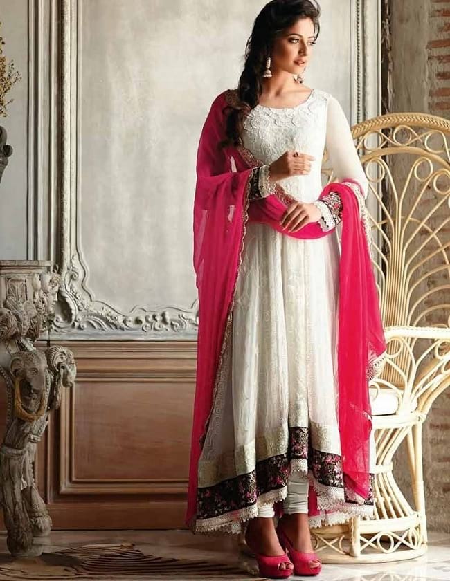 embroidered tail cut salwar suit online with image