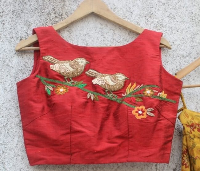 blouse design for cotton saree images