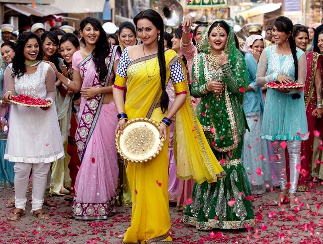 sonakshi in georgette sarees snapdeal with border 