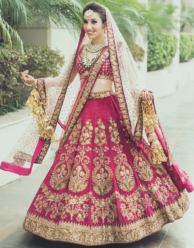 designer embroidered chaniya choli for punjabi bridal