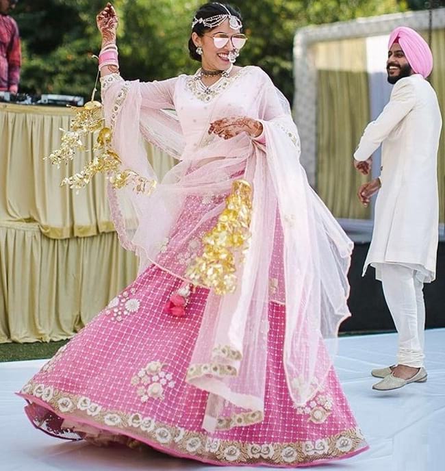 pink bridal wear lehenga on amazon with price