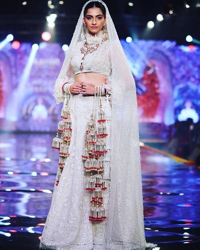 white designer lehenga choli for bride