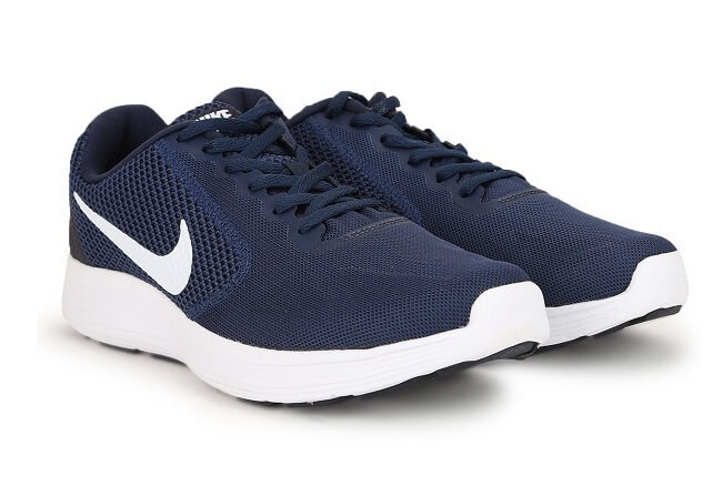 Nike REVOLUTION 3 Navy & White Running Shoes