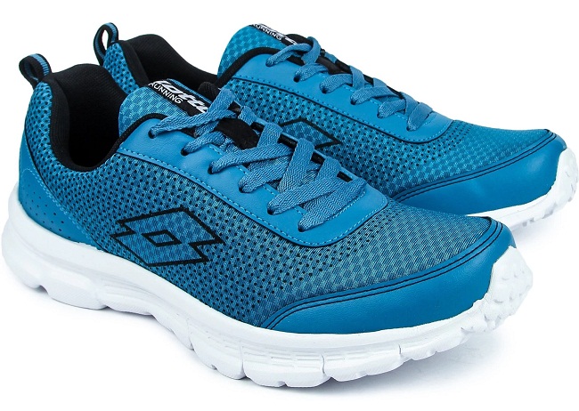 Lotto Blue Mesh Lace Up Running Shoes