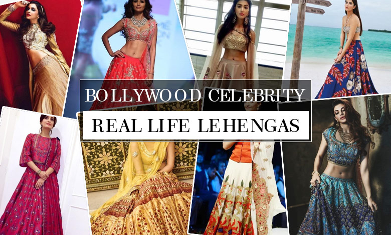 Bollywood Celebrity Real Life Lehenga Designs Photos