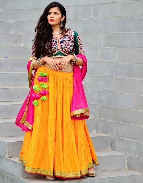 new and simple chaniya choli for navratri