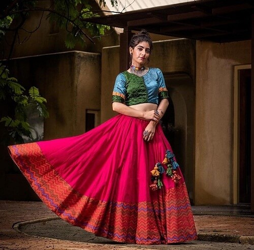 New Cotton Kachchi Work Garba Dress Chaniya Choli Available In Wholesale Market