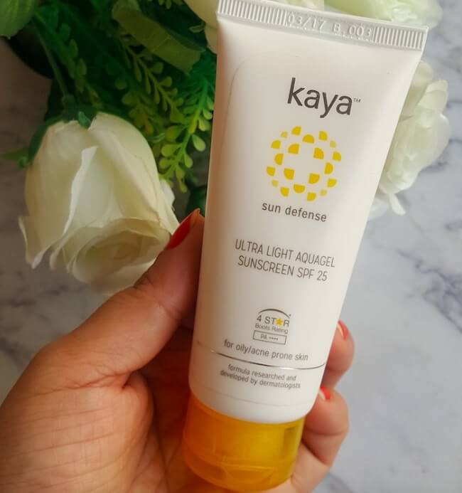 kaya sunscreen spectrum UVA and UVB rays for revealing a brighter skin