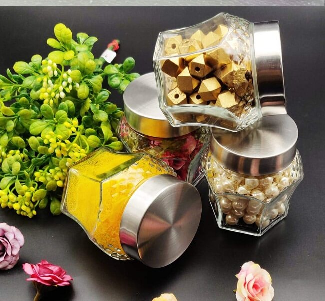 stainless steel container storage set of 12