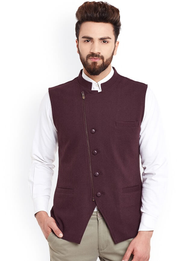 buy hypernation men's cotton nehru jacket online