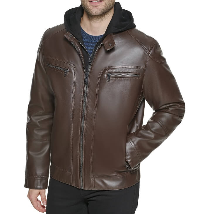 leather jacket mens amazon