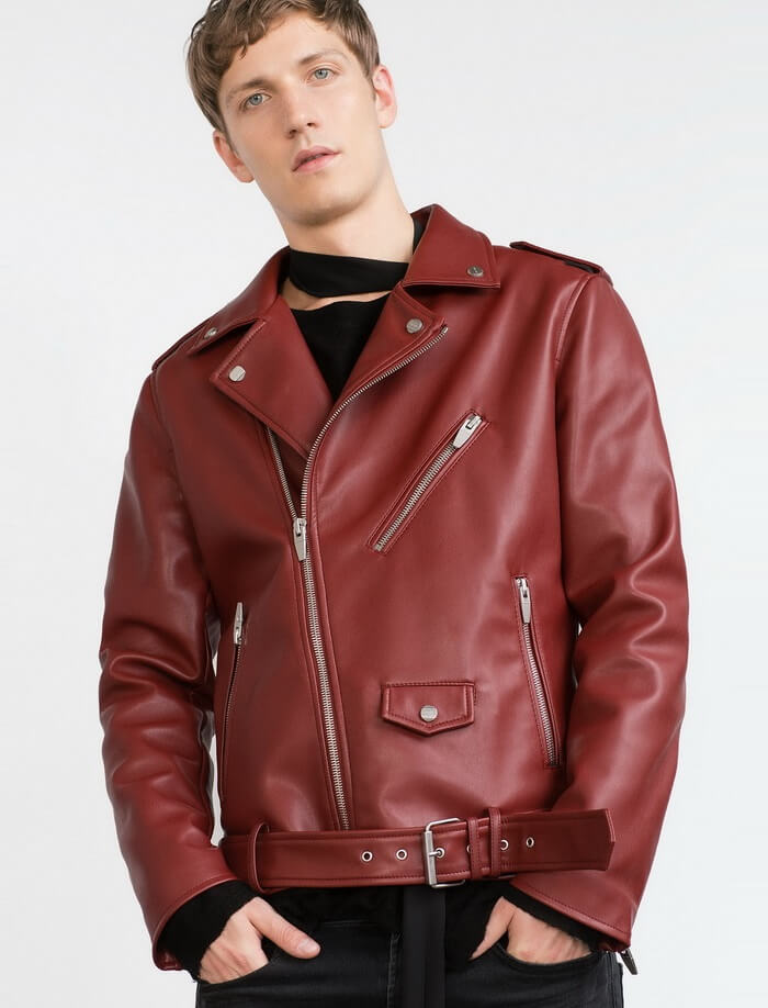 leather jacket men zara