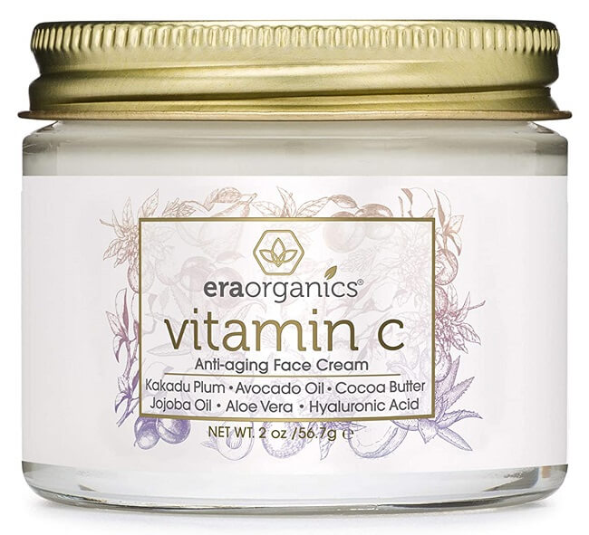 Era Organics Vitamin C and Jojoba Oil Anti Age Face & Eye Cream for Dark Circles & Wrinkles