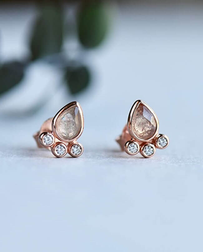 crystal cluster earrings