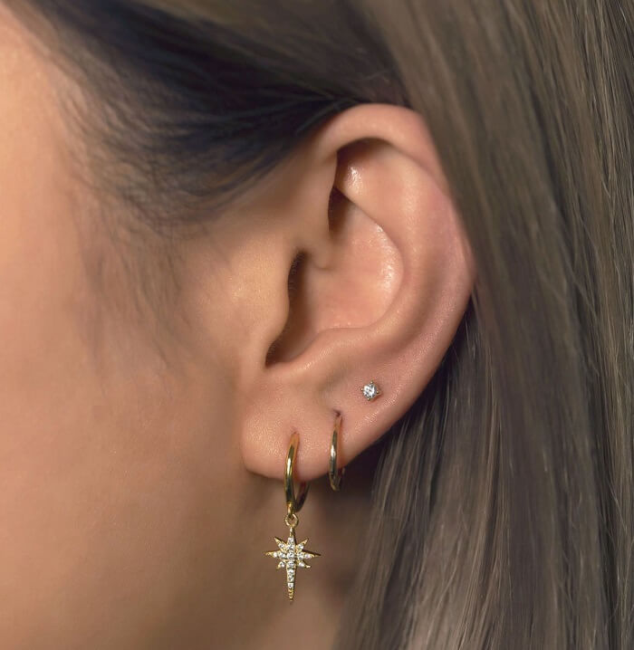 earlobe piercing jewelry