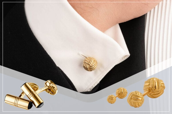 cufflinks on suit or shirt