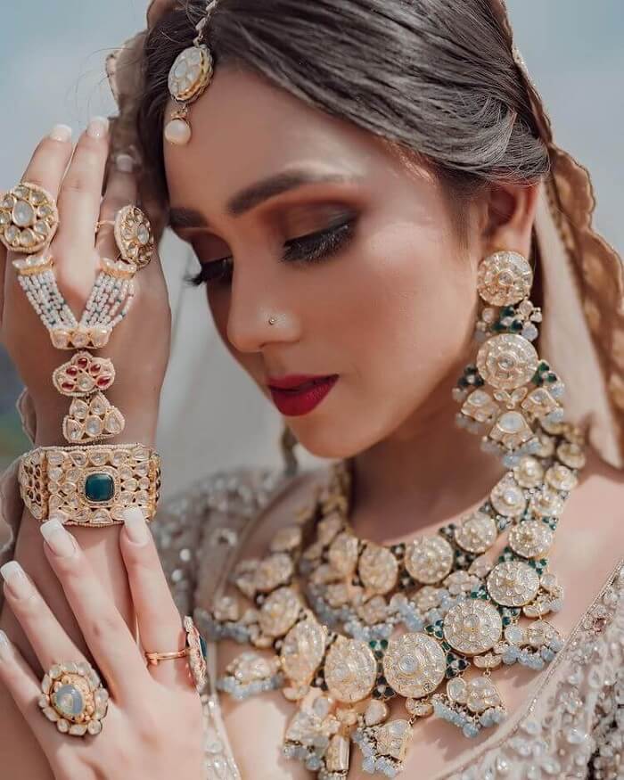 bridal jewellery for lehenga 