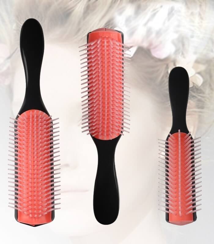 hair brush with metal bristles 