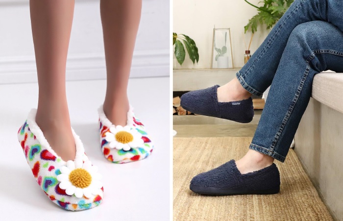 closed back house slippers