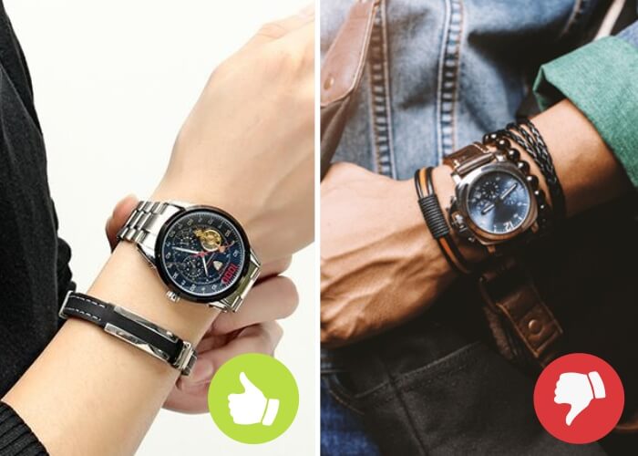 how to wear watch with bracelet, Men's Watch Bracelet combo