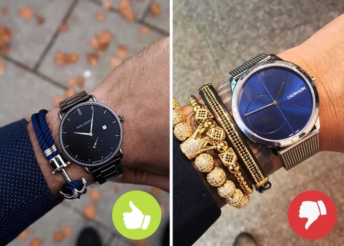 how to properly wear bracelets with your watch, mens bracelet with watch styles