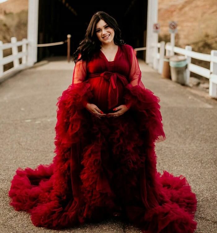 babydoll Maternity dress for photo shoot 