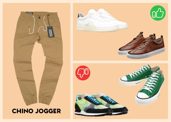 joggers with sneakers
