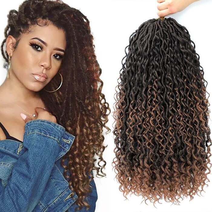 crochet braids with curly hair