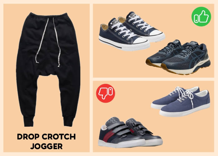 What shoes go with dressy jogger pants?