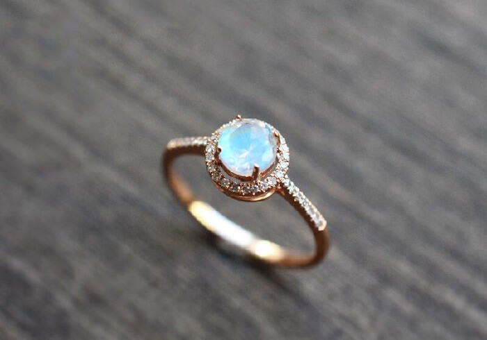 moonstone engagement ring with diamonds