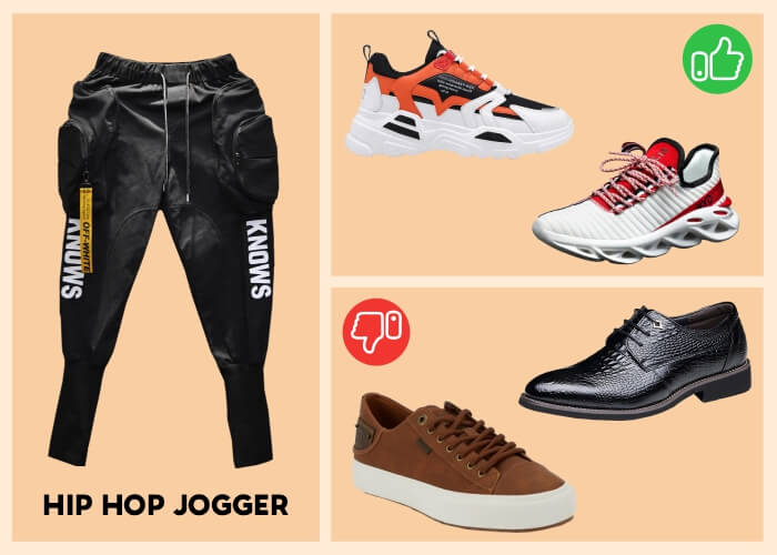 What shoes look best with joggers?