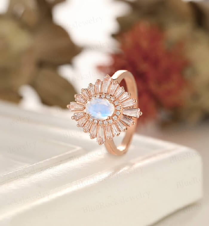 moonstone alexandrite engagement ring 