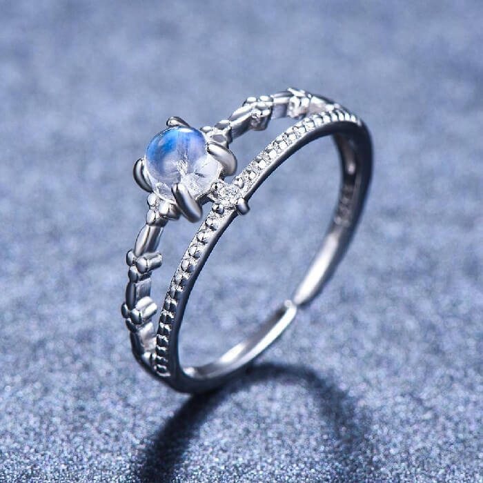moonstone halo engagement ring