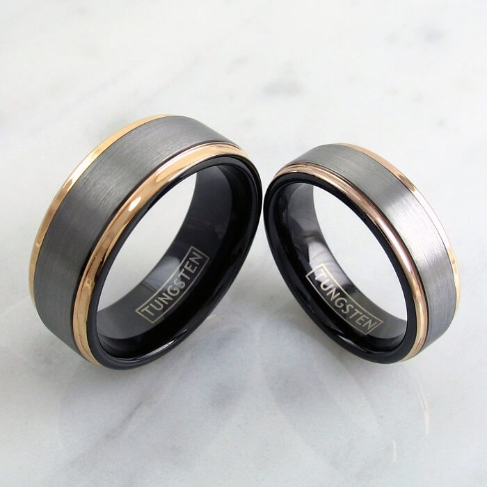 matching couples tungsten rings