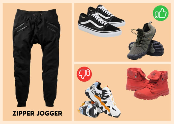 what shoes to wear with jogger pants
