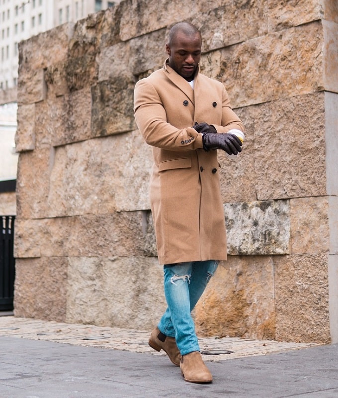 Wool Overcoat with Boots