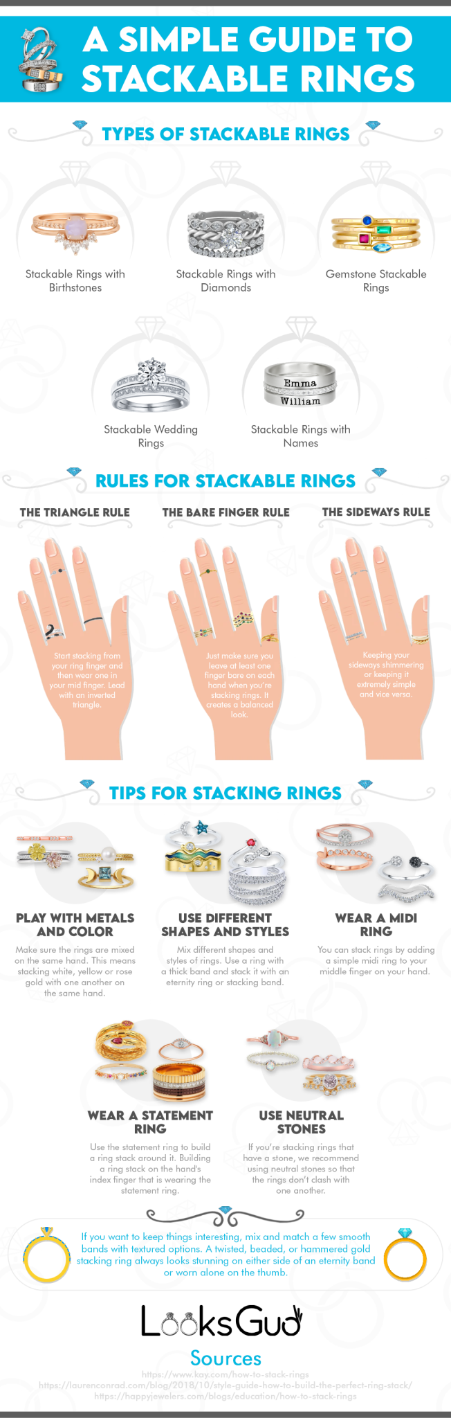 Stackable Rings Types, Designs & Tips to Wear Multiple Rings