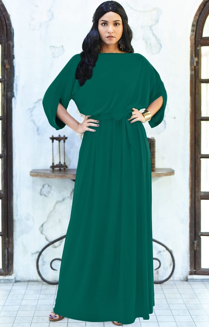 evening gown full sleeve