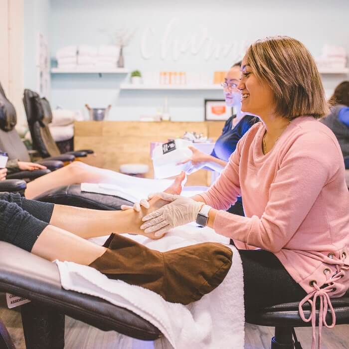 pedicure for fall, waterless pedicure