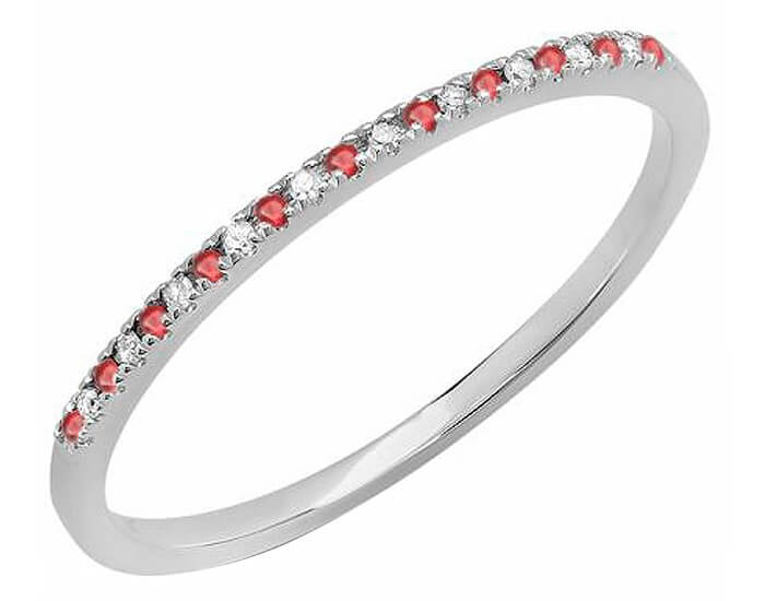 Ruby Stackable Rings