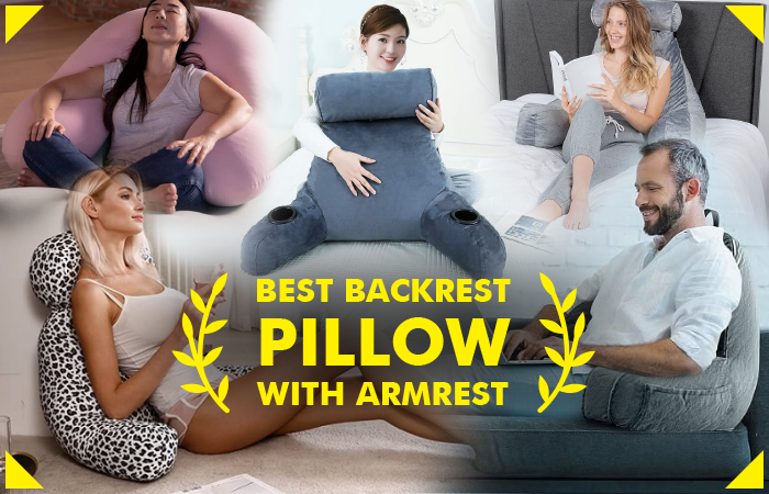 backrest pillow with armrest