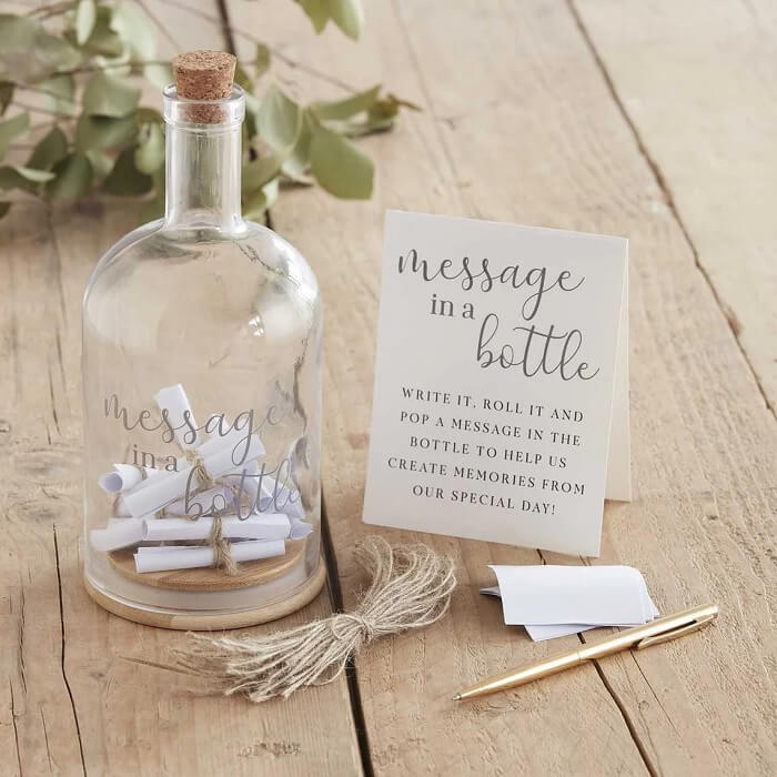 a letter in the bottle birthday invitation