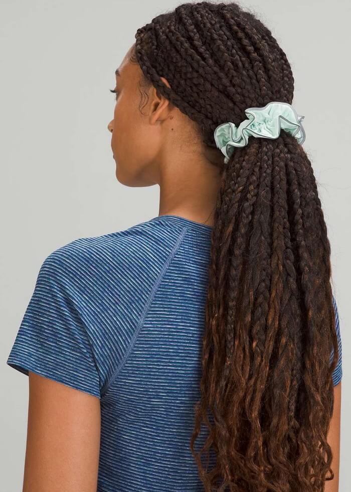 curly hairstyles with scrunchies