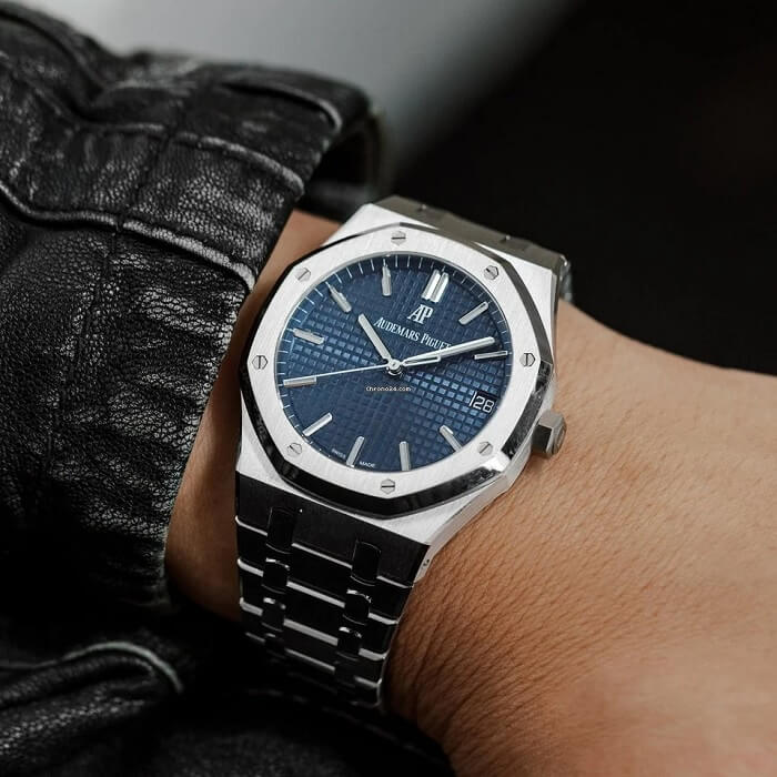 audemars piguet royal oak blue dial watch