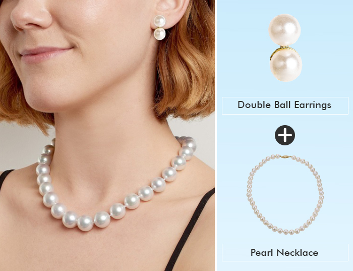 Can you wear diamond earrings with a pearl necklace